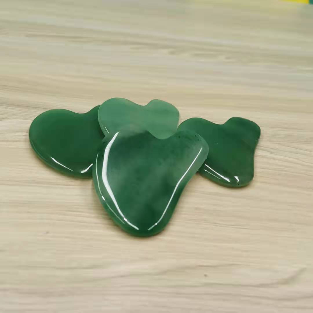 Aventurine Heart Gua Sha - Natural Crystal Facial Massager for Glowing Skin